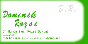 dominik rozsi business card